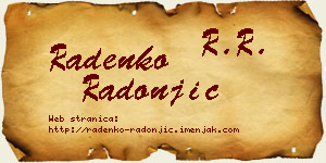 Radenko Radonjić vizit kartica